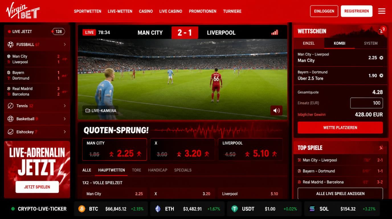 Livewetten erzeugen echte Spannung: Quoten ändern sich sofort bei Live-Bewegungen im Spiel