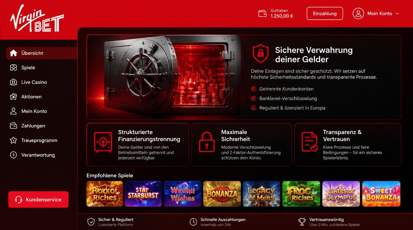 Vertrauen durch klare Trennung von Kundengeldern